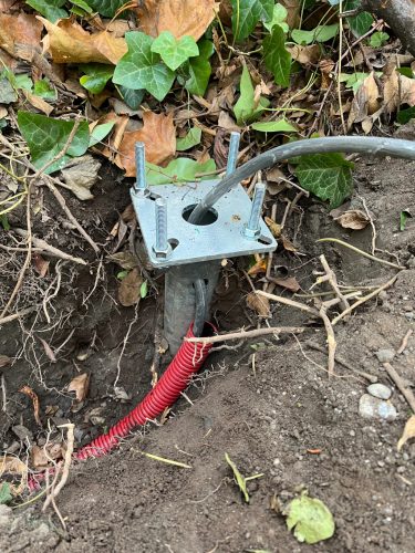  concrete base for electric car's charging stand installation