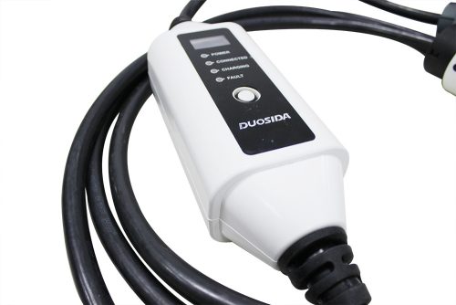elektromos autó töltőkábel Type 2 EVSE, 3×32 A, 5 m, 3 fázisú ipari csatlakozó, Duosida