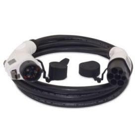   elektromos autó töltőkábel - Type 1 / Type 2, 16 A, 5 m, DUOSIDA