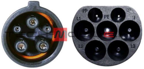 elektromos autó töltőkábel - Type 1 / Type 2, 16 A, 5 m, DUOSIDA