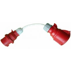   adapter cable, inustrisl socket 3×32A - industrial plug 3×16A