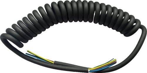 cable -  32A black, spiral, 5 m