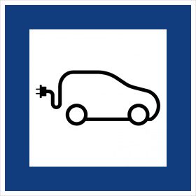 EV charging station traffic sign - 60x60