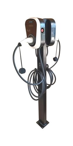 Charging station with 2x11 kW Duosida wallbox charger and 5 m Type 2 charging cable
