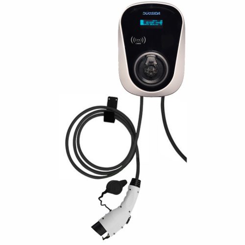 elektromos autó fali töltő, Type1 csatlakozó dugó, 5 m kábel, RFID, WIFI, DUOSIDA