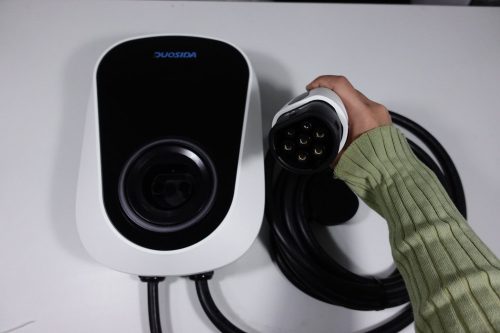 elektromos autó fali töltő, Type2 csatlakozó dugó, 5 m kábel, RFID, WIFI, DUOSIDA