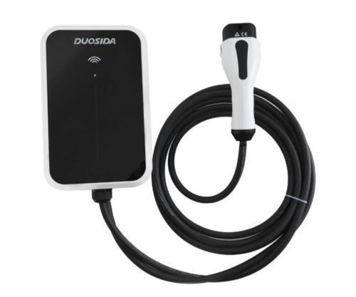 elektromos autó fali töltő 11 kW, 7 m Type2 töltőkábel, slim, + WIFI + RFID + LAN, DUOSIDA